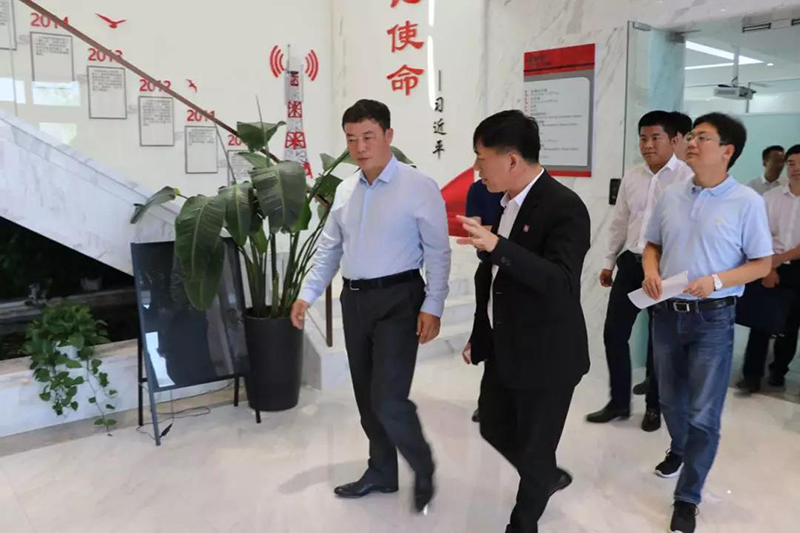 市委市政府领导一行莅临胜昊通信集团调研指导工作